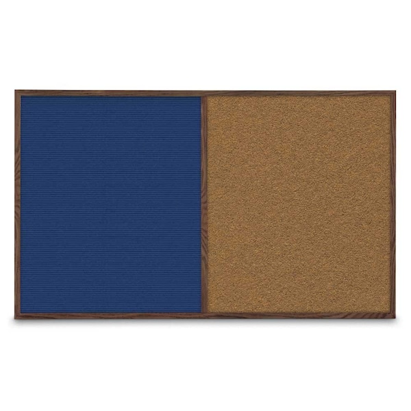 Enclosed Corkboard, 1 Door, 18"x24", 4" Fra, UV3400-BLACK-BLACK